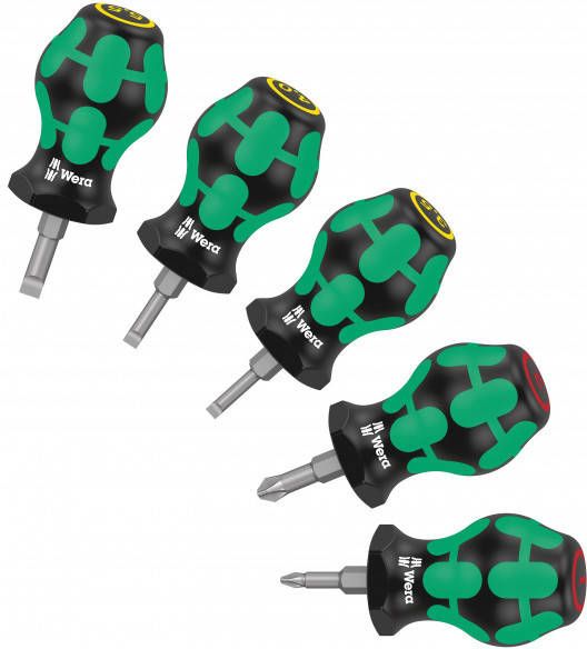 Wera Stubby Set 1 Fietsgereedschap, zwart/groen
