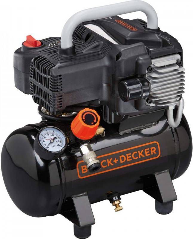 Black+Decker Compressor BD195/6/NK Olievrij 1100W 8bar 6L
