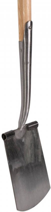 Talen Tools Spade 16 cm blank geslepen met opstap en houten steel 90 cm