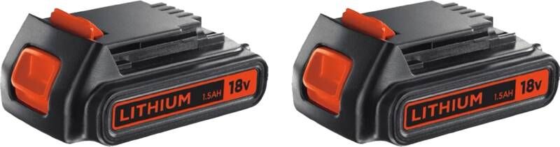 Black & Decker BLACK+DECKER Accu 18V 1, 5 Ah Li Ion(2x )