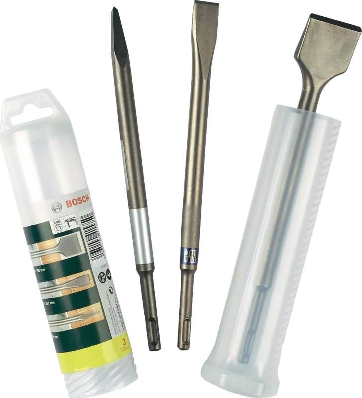 Bosch 3 delige SDS Plus Beitelset