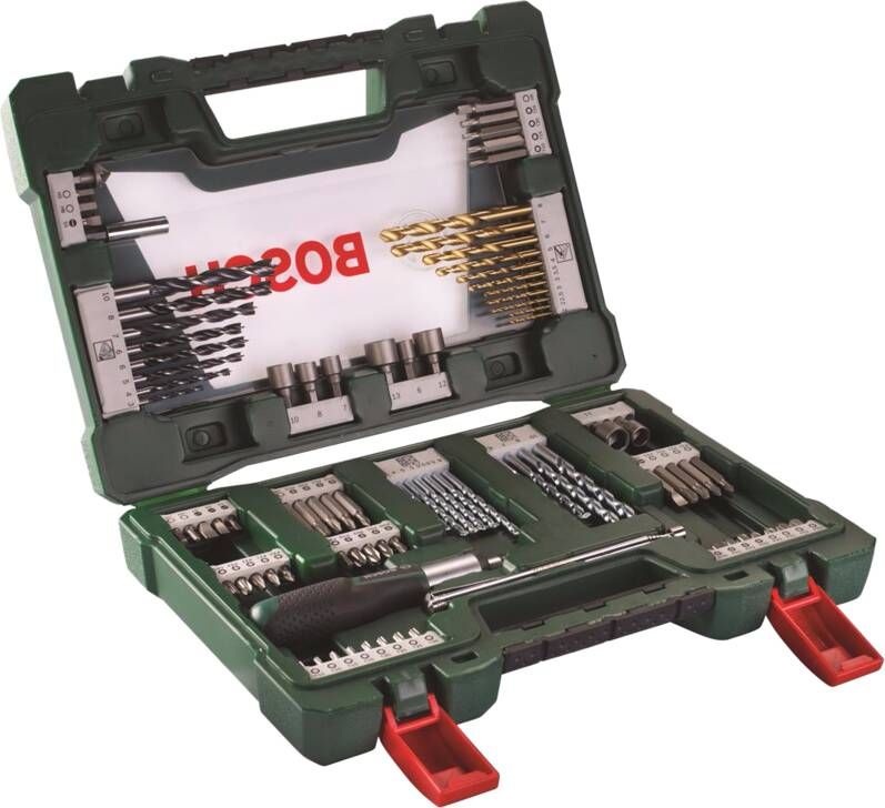 Bosch 91 delige Bit en Borenset met Schroevendraaier en Pen