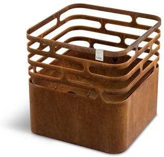 Höfats Cube Vuurkorf Roest Cortenstaal Vuurkorf Bruin