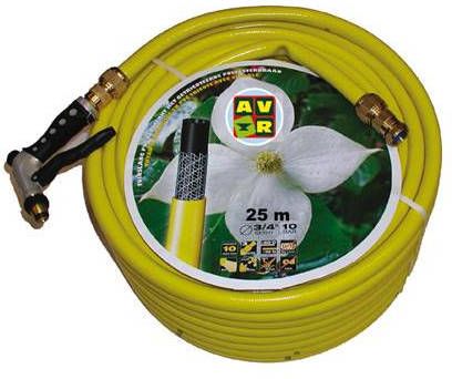 TalenTools Talen Tools Gele Tuinslang 25 m 3/4 HTRS Koperen Kopp.