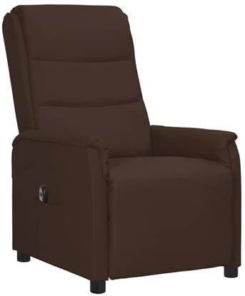 vidaXL Fauteuil verstelbaar elektrisch kunstleer bruin