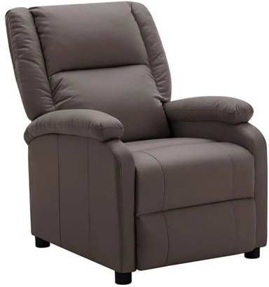 vidaXL Fauteuil verstelbaar elektrisch kunstleer bruin