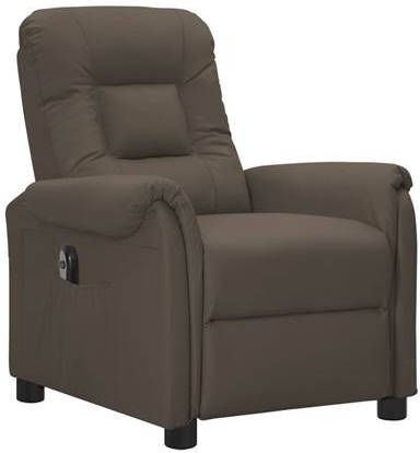 vidaXL Fauteuil verstelbaar elektrisch kunstleer grijs