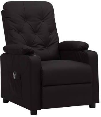 vidaXL Fauteuil verstelbaar elektrisch kunstleer zwart