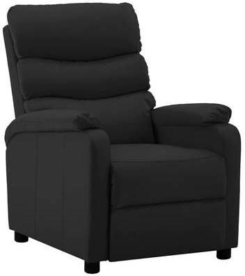 vidaXL Fauteuil verstelbaar elektrisch kunstleer zwart