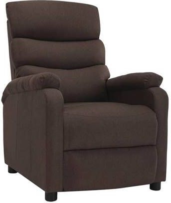 vidaXL Fauteuil verstelbaar elektrisch stof bruin
