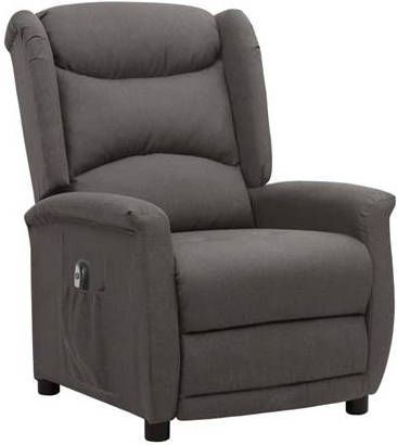 vidaXL Fauteuil verstelbaar elektrisch stof donkergrijs