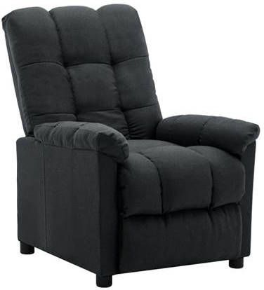 vidaXL Fauteuil verstelbaar elektrisch stof donkergrijs
