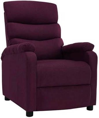vidaXL Fauteuil verstelbaar elektrisch stof paars