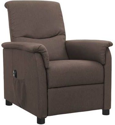 vidaXL Fauteuil verstelbaar elektrisch stof taupe