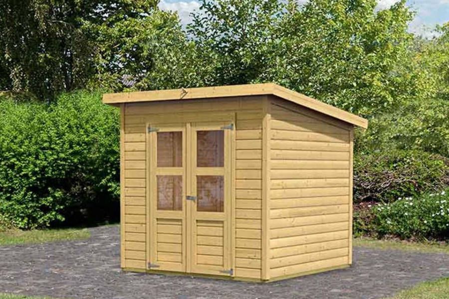 Karibu | Blokhut Merseburg 4 met overkapping | 374 x 214 cm