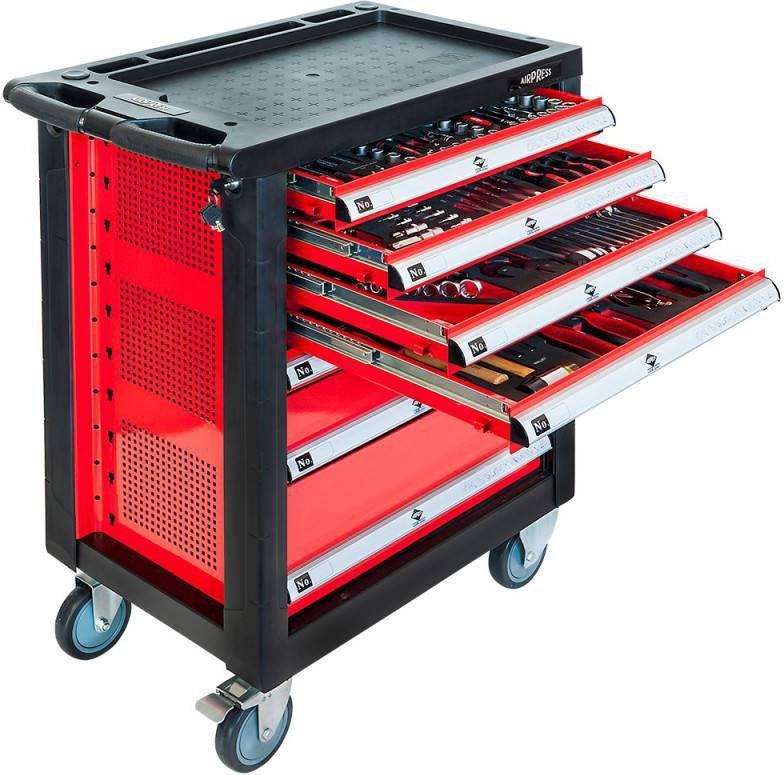 Airpress 79156 Gereedschapswagen Gevuld 217 Delig 7 Laden