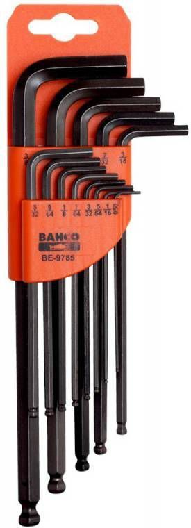 Bahco BE 9770 9 delige Inbussleutelset met kogelkop 1, 5 10mm