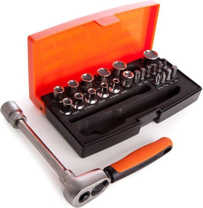 Bahco SL25 25 delige 1/4" ratel doppen/bitset