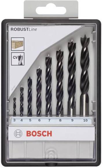 Bosch 2607010533 8 delige Robust Line Houtspiraalboor set in cassette 3 10mm
