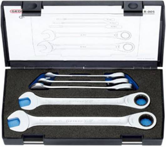 Gedore 7 R 005 5 delige Ringratel steeksleutelset 8 19mm
