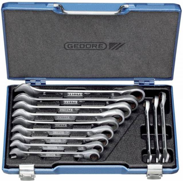 Gedore 7 R 012 12 delige Ringratel steeksleutelset 8 19mm
