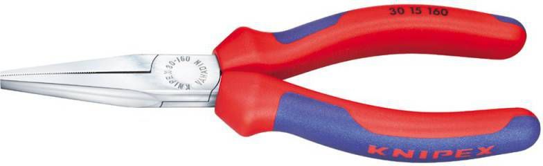 Knipex Verchroomde langbektang met componentengreep 140 mm _ 30 15 140