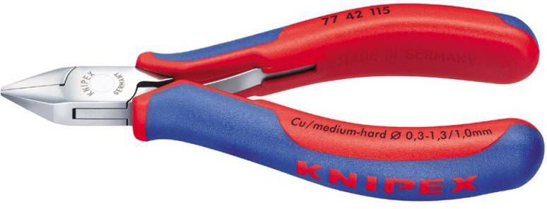 Knipex Elektronica zijsnijtang, componentengrepen 130 mm_77 42 130