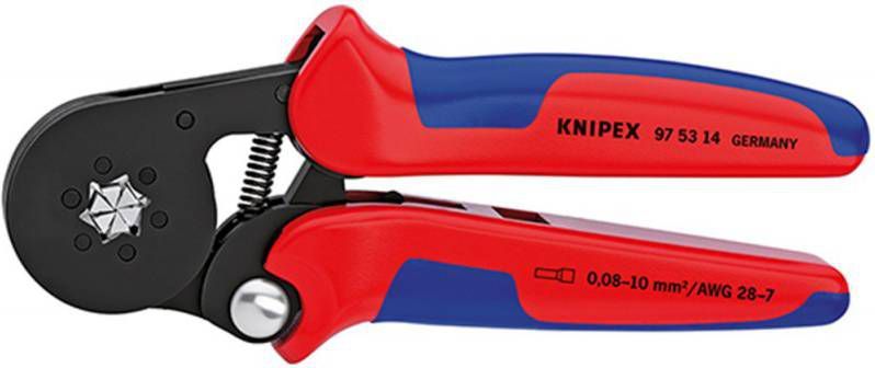 Knipex 975314 Zelfinstellende krimptang voor adereindhulzen met zij invoering