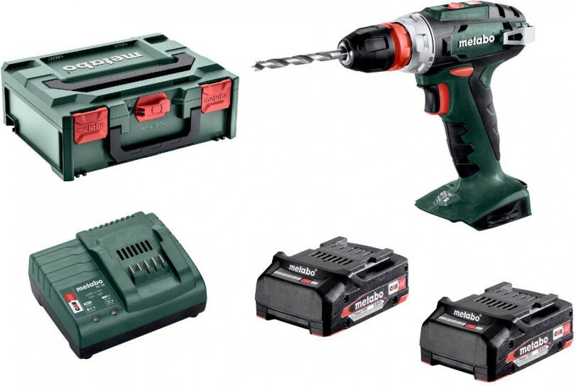 Metabo BS 18 Quick 18V Li Ion accu boor -/schroefmachine set(2x 2.0Ah accu)in koffer