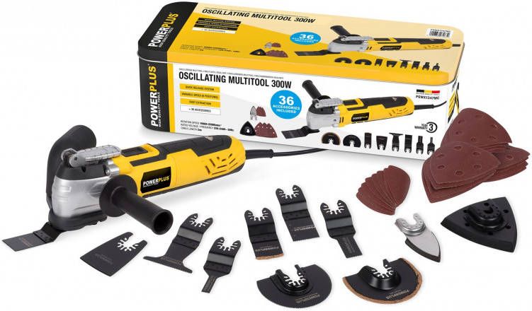 Powerplus POWX1347MC Multitool + 36 Accessoire In Blik 300W