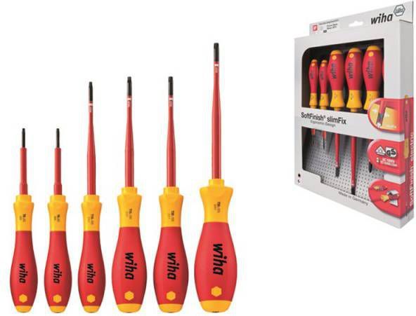 Wiha 3251 K6 6 delige SoftFinish slimFix VDE Schroevendraaierset Torx