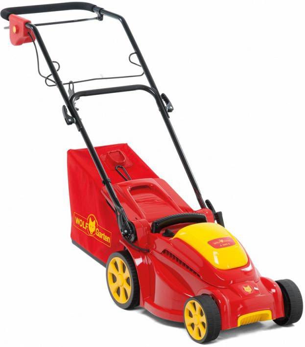 Wolf Garten Elektromaaier A340e Grasmaaier 34 cm 30 l Rood Geel 1400 Watt