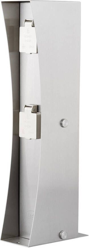 Ledino Contactdooszuil Connect D2, roestvrijstaal