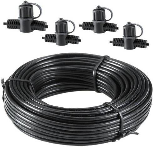 Garden Lights SPT 1W hoofdkabel met 4 aansluitingen, 10m IP44