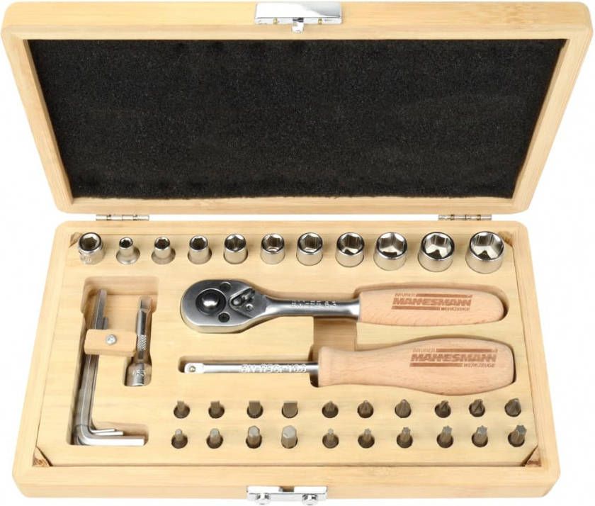 Brü, der Mannesmann 41 delige Dopsleutelset bamboe