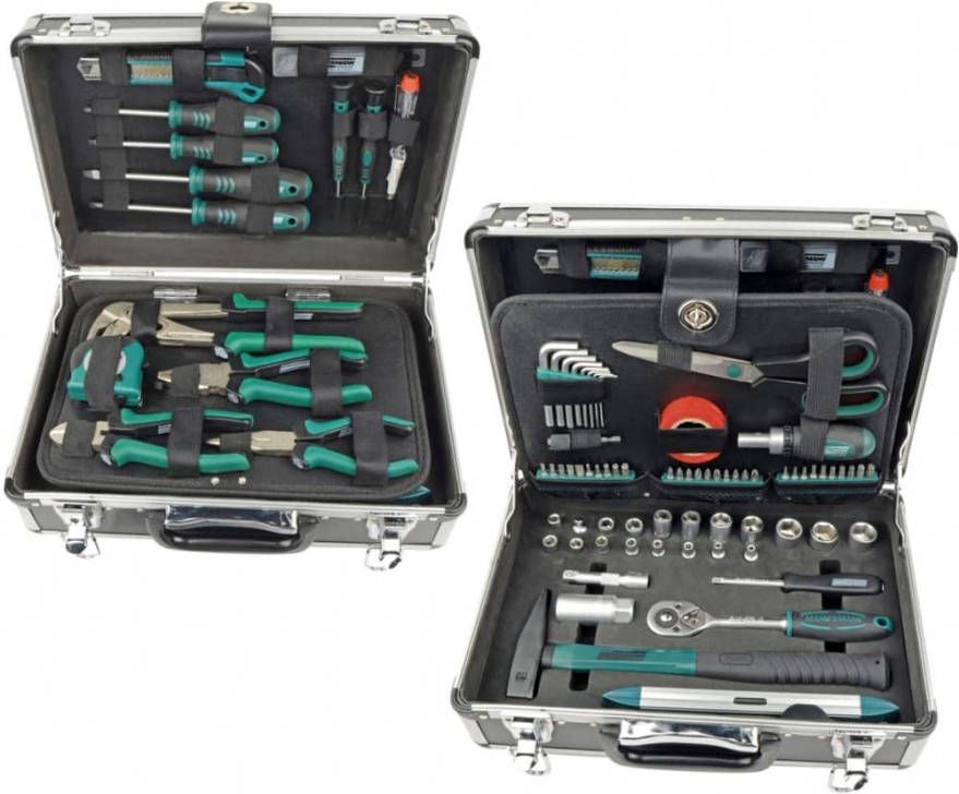 Brüder Mannesmann 29067 Gereedschapset in aluminium koffer 90 delig