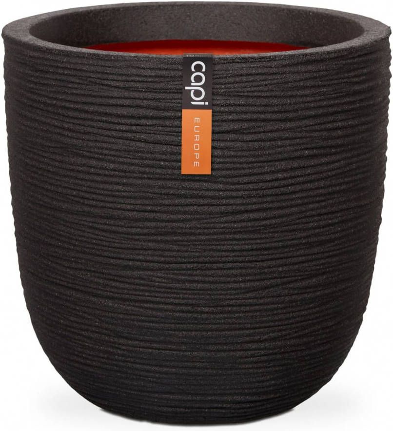 Capi europe Capi Nature Rib NL bol 35x34cm bloempot zwart