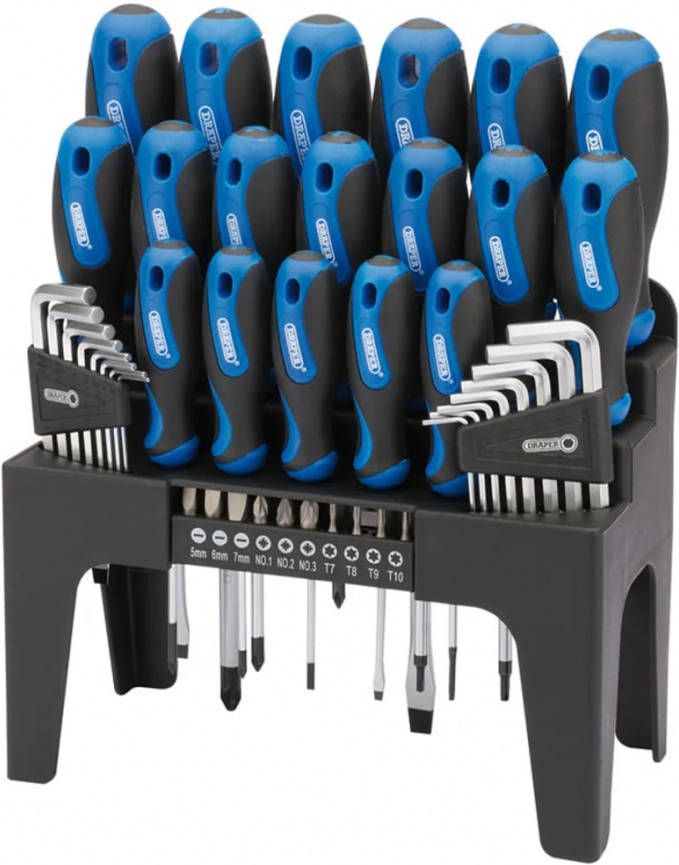 Draper 81294 44-delige Schroevendraaierset + inbussleutels incl. houder