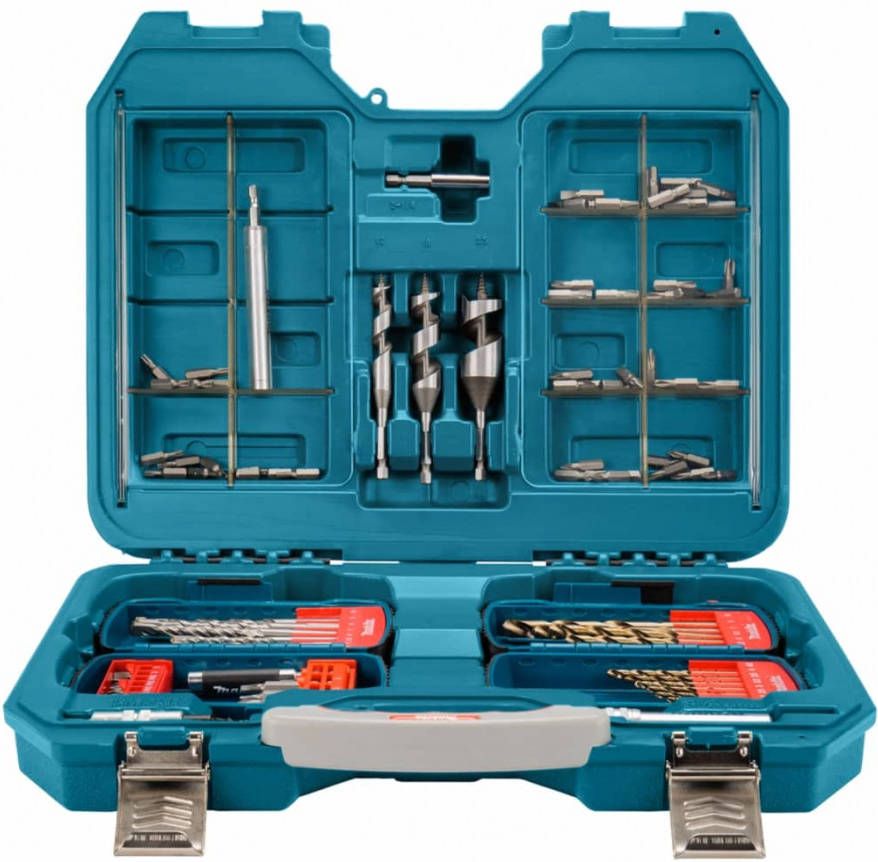 Makita 104 delige Boor en bitset metaalkleurig