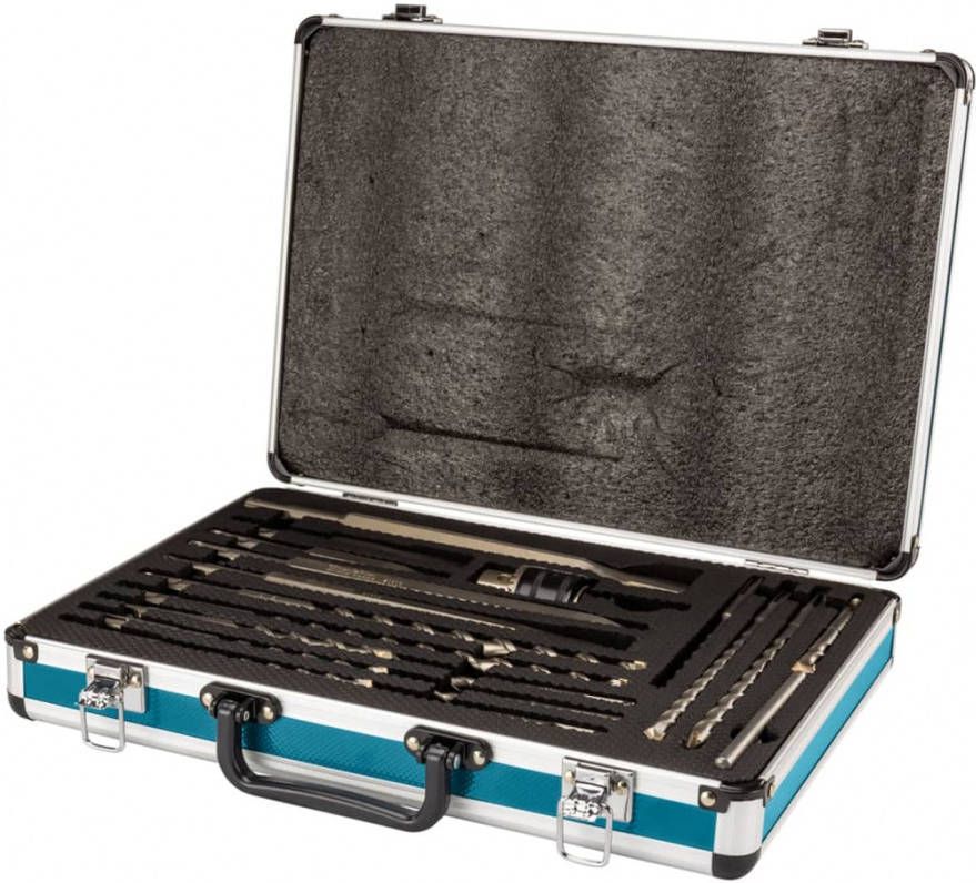 Makita 18 delige Boor en beitelset zilverkleurig