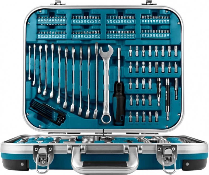 Makita 227 delige Gereedschapsset voor thuisreparatie zilverkleurig