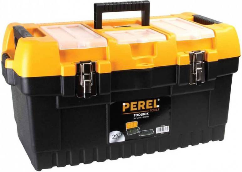 Perel Gereedschapskist met metalen grendels 56, 4x31x31 cm OM22M