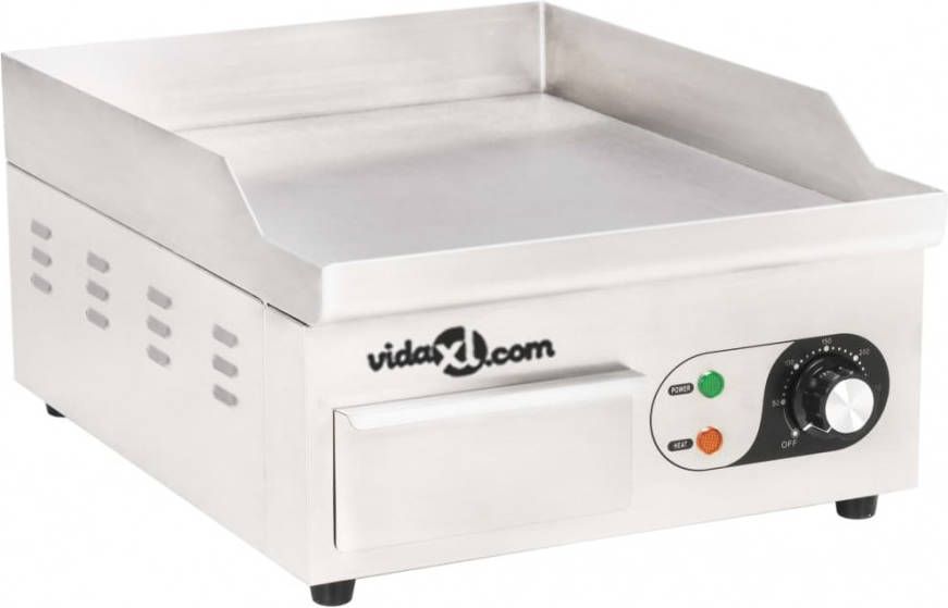 vidaXL Elektrische bakplaat 2000 W 36x47x22 cm roestvrij staal