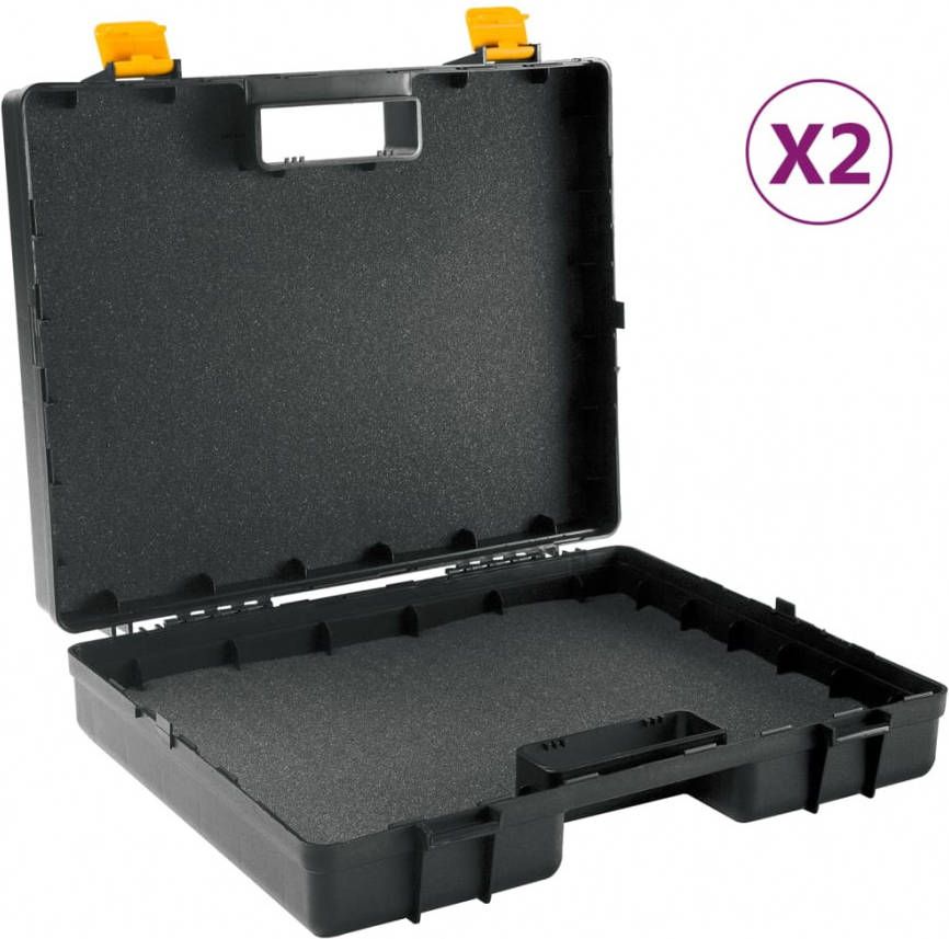 VIDAXL Machinekoffers 2 st universeel met schuimrubber polypropeen