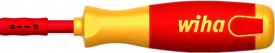 Wiha Schroevendraaier met 6 bit magazijn LiftUp elektra sleufkop