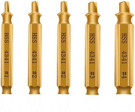 Smart Tool Titanium Schroefverwijderaar 2 in 1 5 Pcs